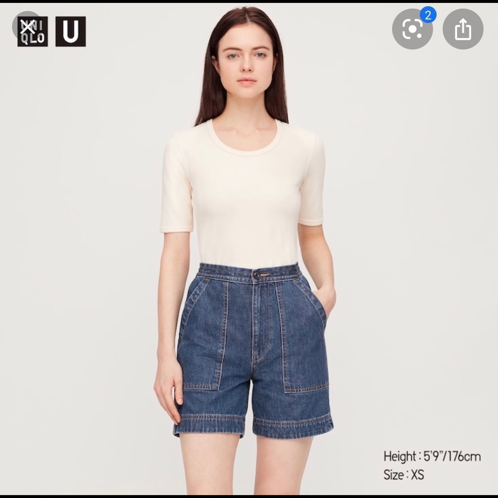 NWT Uniqlo U Spring 20 Denim Relaxed Shorts